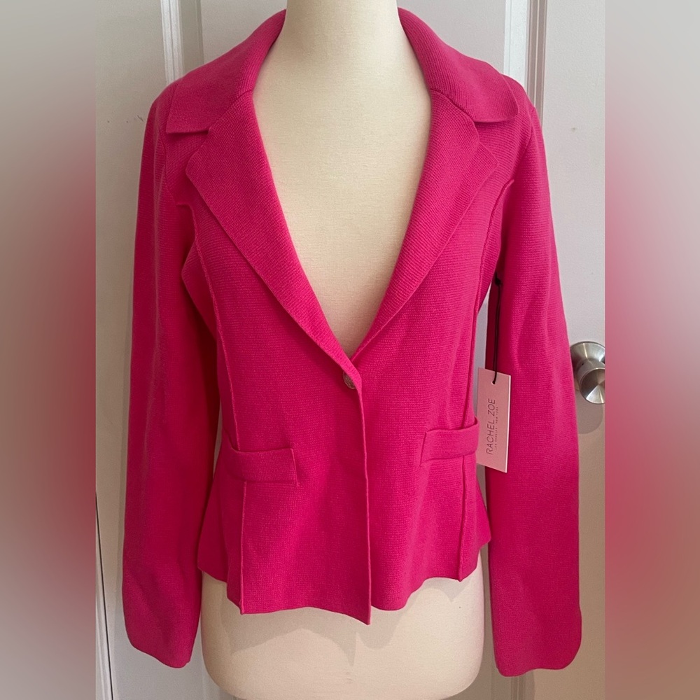 Rachel Zoe Women's Pink Knit Blazer